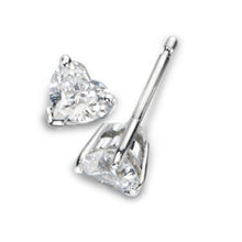 1.5 Ct Heart Cut Real Diamond Stud Earrings Solid White Gold 14K