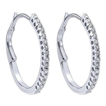 1.5 Ct Round Cut Diamond Genuine Lady Hoop Earring 14K White Gold