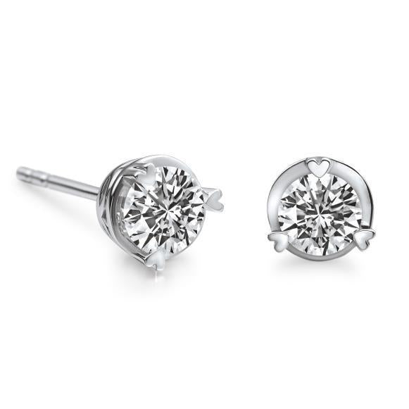 1.5 Ct Round Genuine Diamond Fine Stud Earring White Gold