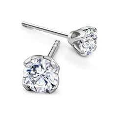 1.5 Ct Round Real Diamond Stud Earrings