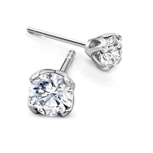 1.5 Ct Round Real Diamond Stud Earrings