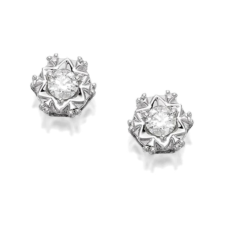 1.5 Ct Sparkling Round Cut Genuine Diamond Stud Earring