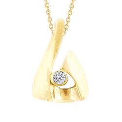 1.5 Ct. Genuine Diamond Solitaire Yellow Gold Pendant Necklace New