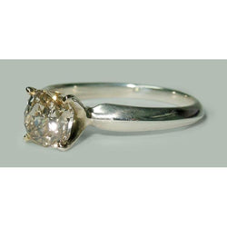 1.50 Carat Radiant Natural Diamond Solitaire Engagement Ring White Gold 14K