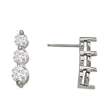 1.50 Carat Real Diamonds Journey Earrings Drop Post Earring White Gold