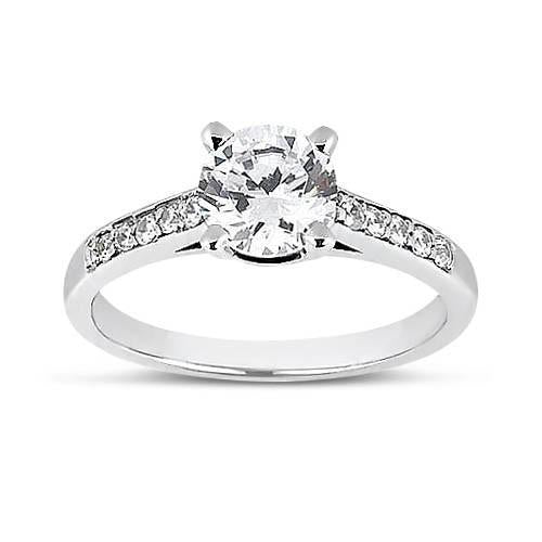 1.50 Carat Round Brilliant Genuine Diamond Anniversary Ring White Gold 14K