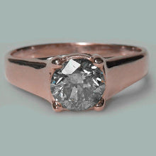 1.50 Carat Round Brilliant Real Diamond Solitaire Ring Rose Gold