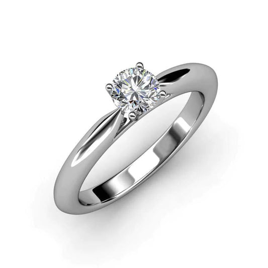 1.50 Carat Solitaire Round Cut Real Diamond Engagement Ring