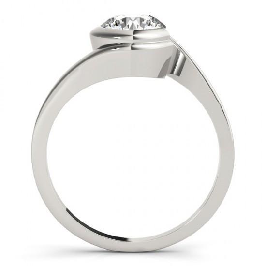1.50 Carat Solitaire Round Genuine Diamond Engagement Ring 