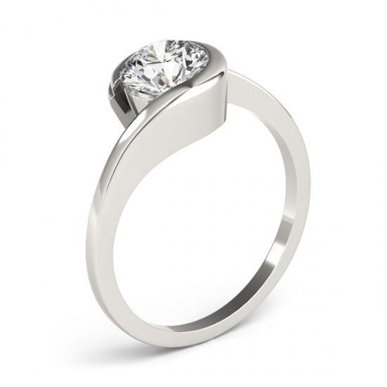 1.50 Carat Solitaire Round Genuine Diamond Ring White Gold 14K