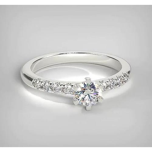 1.50 Carats Genuine Diamond Engagement Ring White Gold 14K