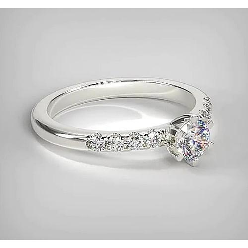 1.50 Carats Genuine Diamond Engagement Ring White Gold 14K