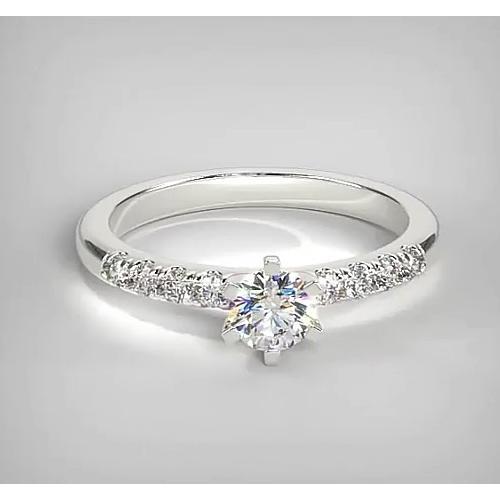 1.50 Carats Genuine Diamond Engagement Ring White Gold 14K
