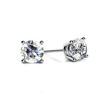 1.50 Carats Genuine Diamond Stud Earrings White Gold 14K Women's Jewelry