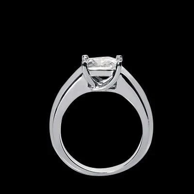 1.50 Carats Princess Genuine Diamond Solitaire Ring 4 Prongs Gold Jewelry2