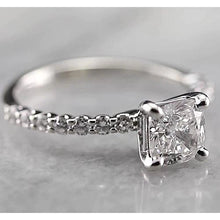 1.50 Carats Radiant Natural Diamond Engagement Ring White Gold 14K