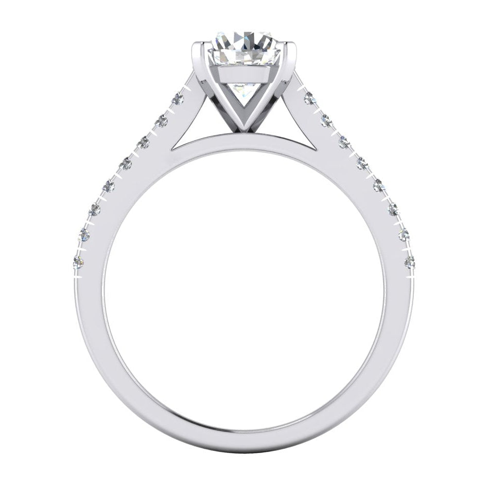 1.50 Carats Solitaire Ring With Accents