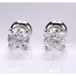 1.50 Carats Real Round Diamond Studs