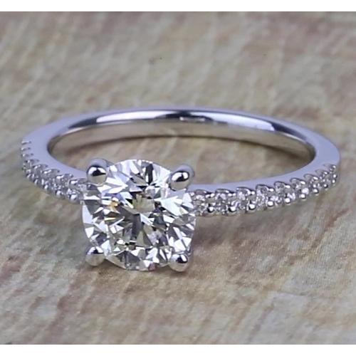 1.50 Carats Round Genuine Diamonds Engagement Ring 2