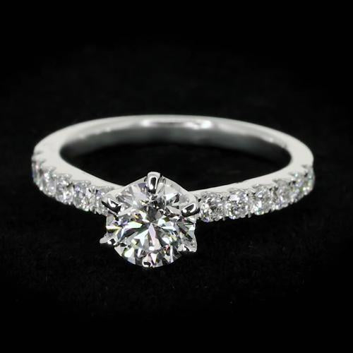 1.50 Carats Round Real Diamond Ring