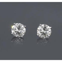 1.50 Carats Round Real Diamond Stud Earring