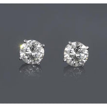 1.50 Carats Round Natural Earth Mined Diamond Stud Earring