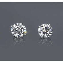 1.50 Carats Solitaire Stud Natural Earth Mined Diamond Earring