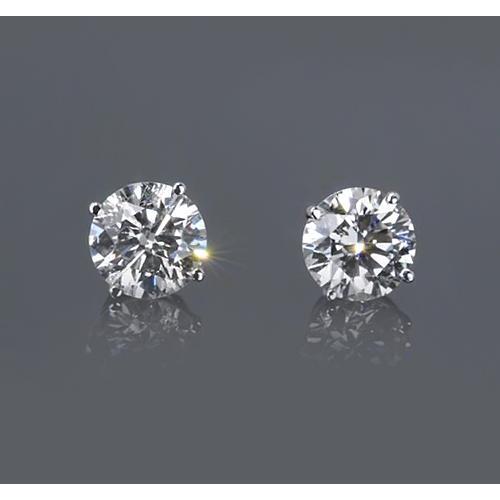 1.50 Carats Solitaire Stud Real Diamond Earring