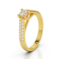 1.50 Ct Genuine Round Cut Diamond Anniversary Ring Yellow Gold Jewelry New