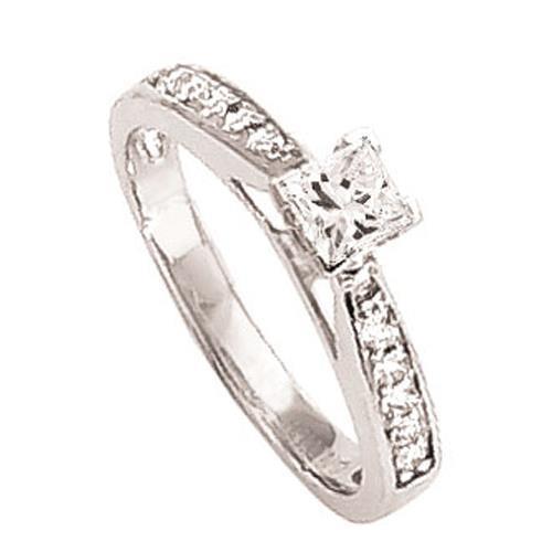 1.50 Ct Real Diamond Ring Princess Cut Jewelry New