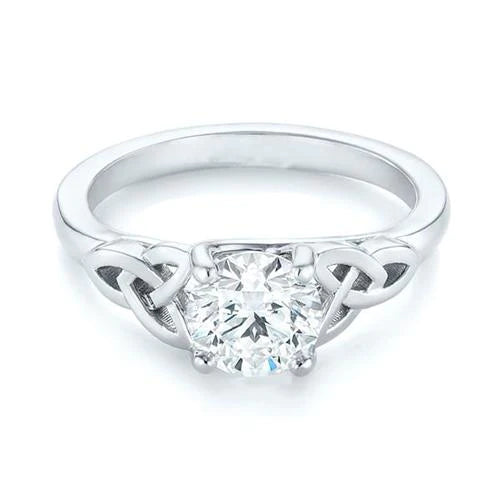 1.50 Ct Round Cut Solitaire Real Diamond Engagement Ring