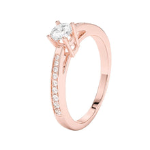 1.50 Ct Sparkling Natural Round Cut Diamond Anniversary Ring 14K Rose Gold