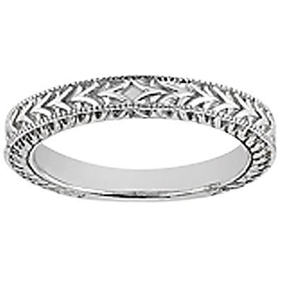 1.50 Ct. Engagement Ring Set Natural Diamond Antique Style White Gold 14K 3