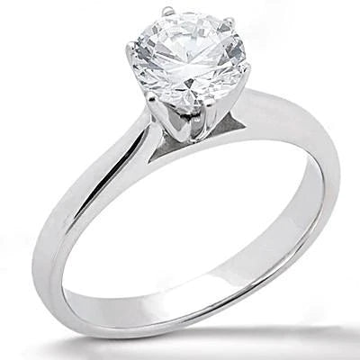1.50 Ct. Natural Diamond Solitaire Engagement Ring White Gold 14K