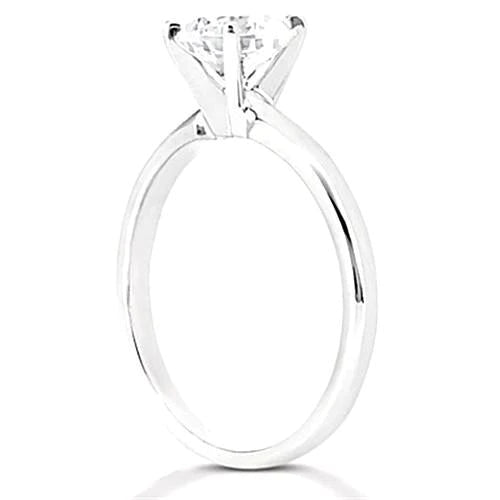 1.50 Ct. Natural Diamond Solitaire Ring White Gold 18K Jewelry