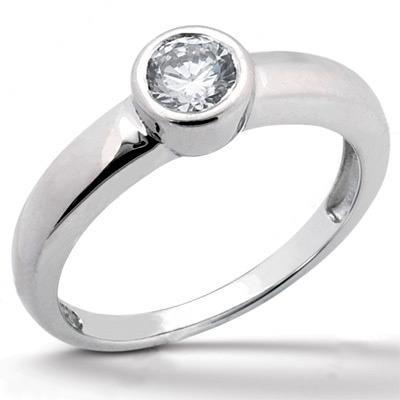 1.50 Ct. Real Natural Earth Mined Diamond Solitaire Engagement Ring White Gold