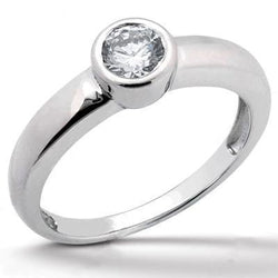 1.50 Ct. Real Diamond Solitaire Engagement Ring White Gold