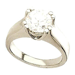 1.50 Ct. Round Real Diamond Solitaire Ring White Gold