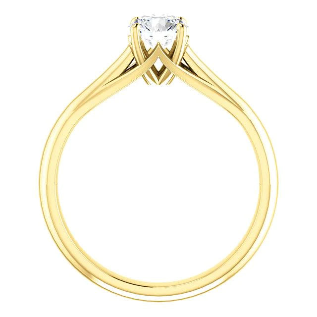 1.50 Cts. Round Yellow Gold Real Diamond Solitaire Ring 4 Prongs 2