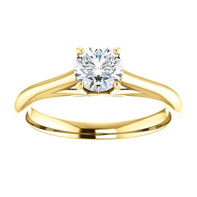 1.50 Cts. Round Yellow Gold Real Diamond Solitaire Ring 4 Prongs 3