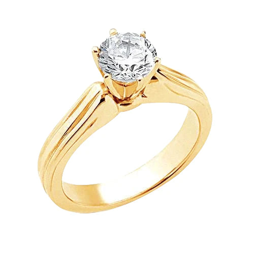 1.51 Carat Natural Diamond Ring Solitaire Engagement Yellow Gold 14K