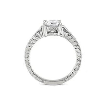 1.51 Carat Real Diamond Solitaire With Accents Ring White Gold