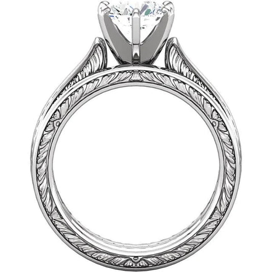 1.51 Carat Round Brilliant Real Diamond Solitaire Ring