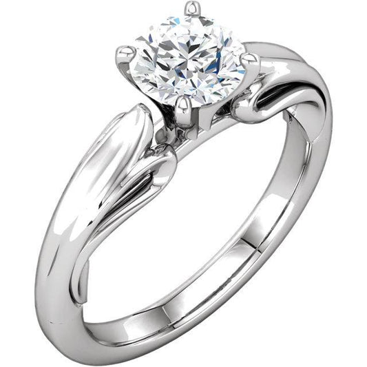 1.51 Carat Round Brilliant Real Diamond Solitaire Ring Prong Setting