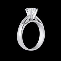 1.51 Carat Round Solitaire Cathedral Setting Real Diamond Ring