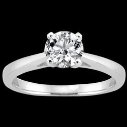 1.51 Ct Gold Real Diamond Solitaire Ring Cathedral Setting