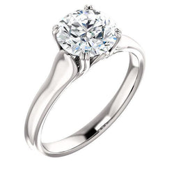 1.51 Ct Prong Setting Round Natural Brilliant Diamond Solitaire Ring