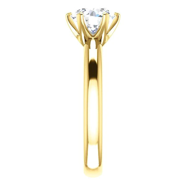 1.51 Ct. Round Brilliant Real Diamond Yellow Gold Solitaire Ring