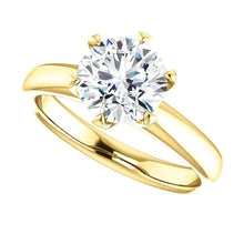 1.51 Ct. Round Brilliant Real Diamond Yellow Gold Solitaire Ring