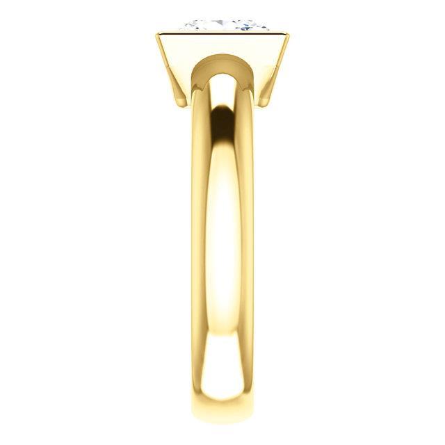 1.51 Ct. Sparkling Princess Genuine Diamond  Ring Bezel Set